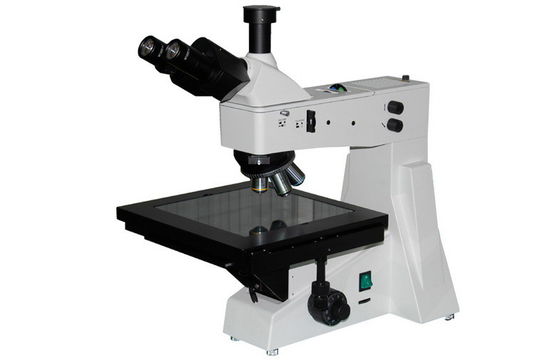 ハロゲン ランプのDICおよび無限システムが付いている直立したTrinocularの金属顕微鏡